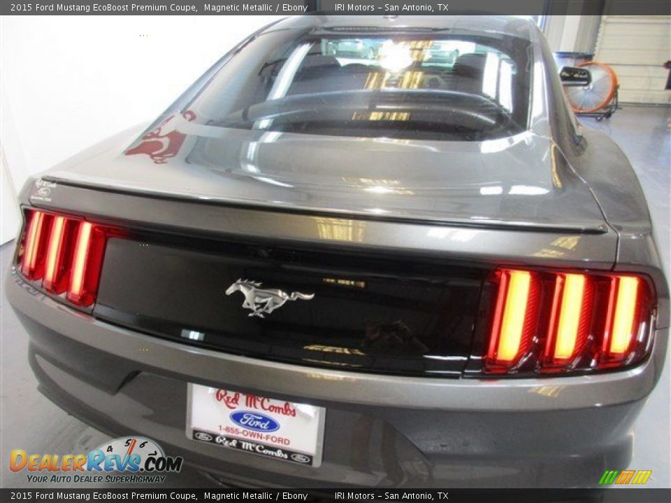 2015 Ford Mustang EcoBoost Premium Coupe Magnetic Metallic / Ebony Photo #5