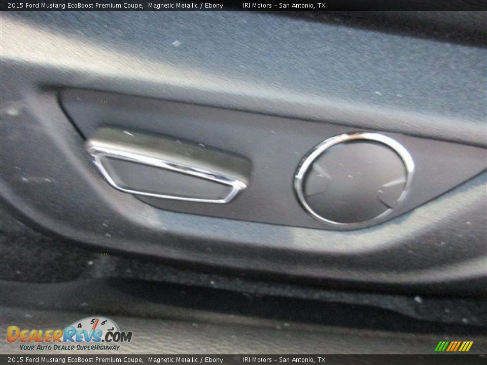 2015 Ford Mustang EcoBoost Premium Coupe Magnetic Metallic / Ebony Photo #13