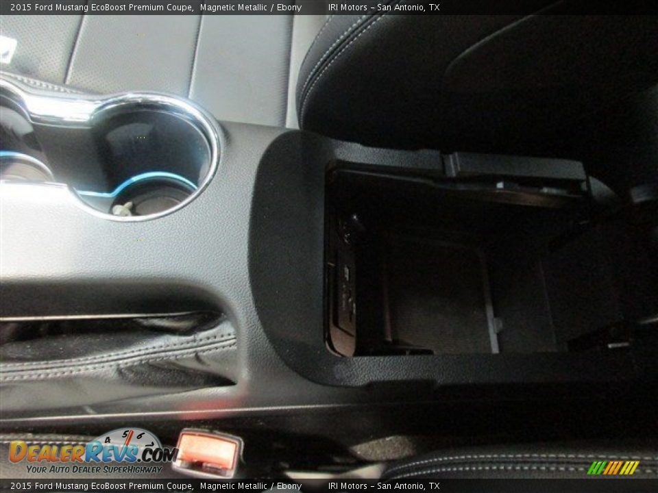 2015 Ford Mustang EcoBoost Premium Coupe Magnetic Metallic / Ebony Photo #19