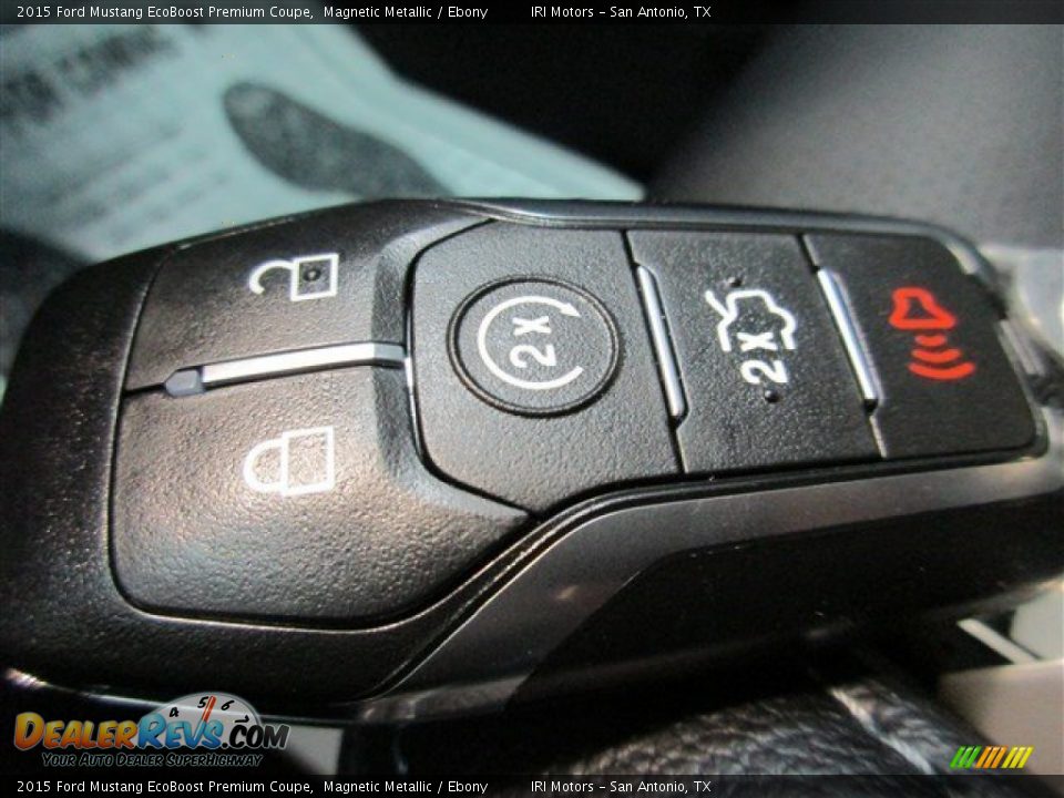 2015 Ford Mustang EcoBoost Premium Coupe Magnetic Metallic / Ebony Photo #20