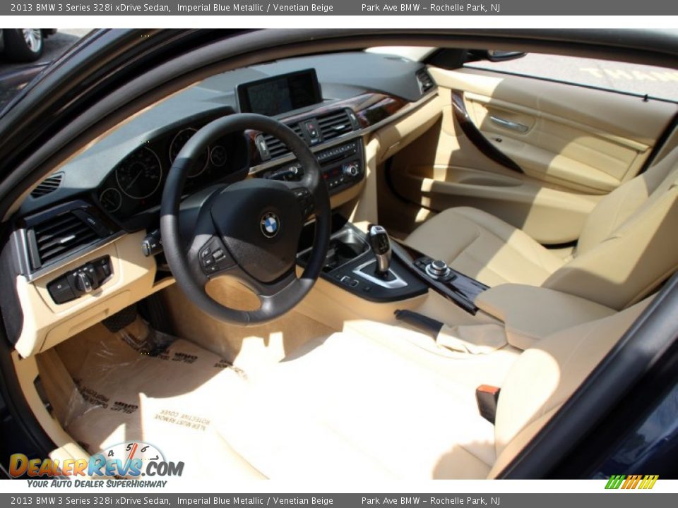 2013 BMW 3 Series 328i xDrive Sedan Imperial Blue Metallic / Venetian Beige Photo #10