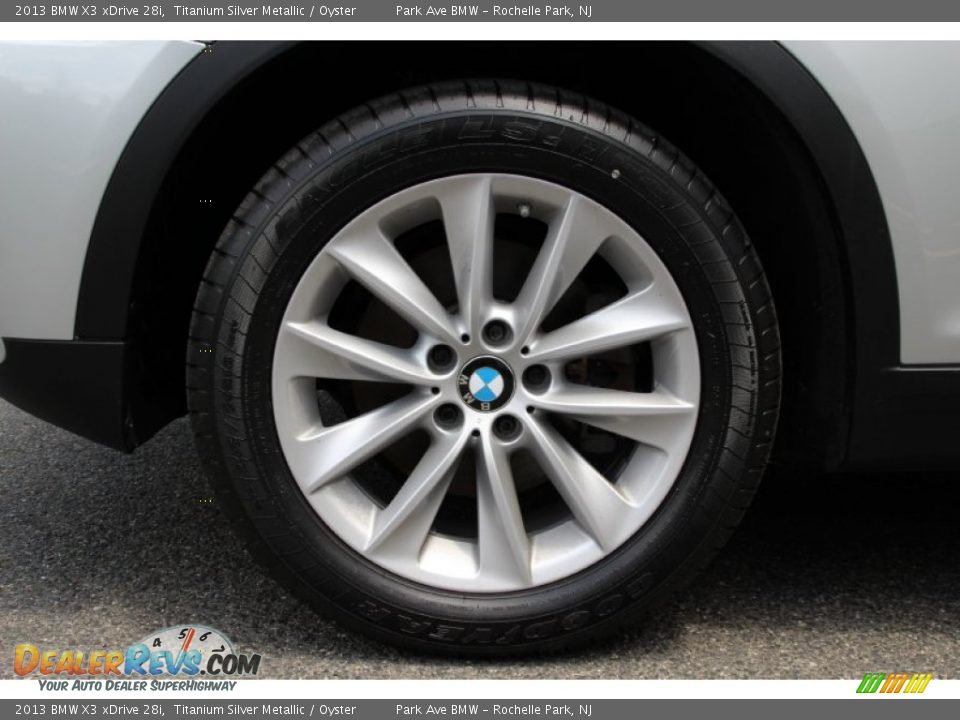 2013 BMW X3 xDrive 28i Titanium Silver Metallic / Oyster Photo #31