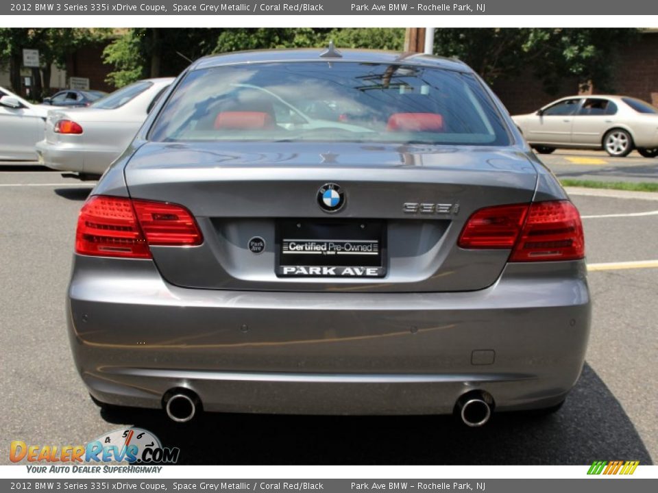 2012 BMW 3 Series 335i xDrive Coupe Space Grey Metallic / Coral Red/Black Photo #4