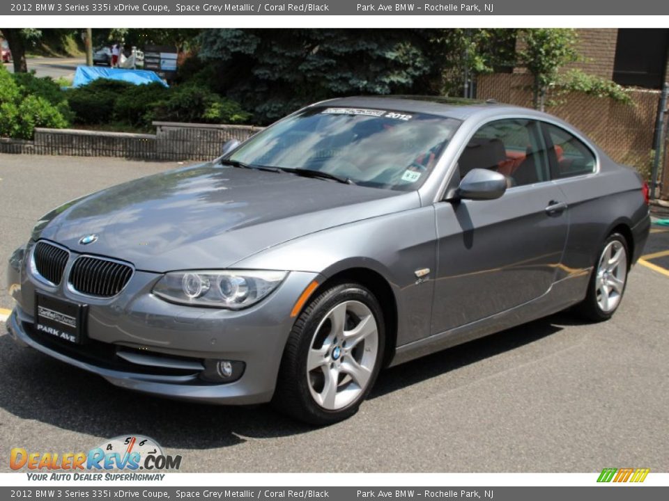 2012 BMW 3 Series 335i xDrive Coupe Space Grey Metallic / Coral Red/Black Photo #7