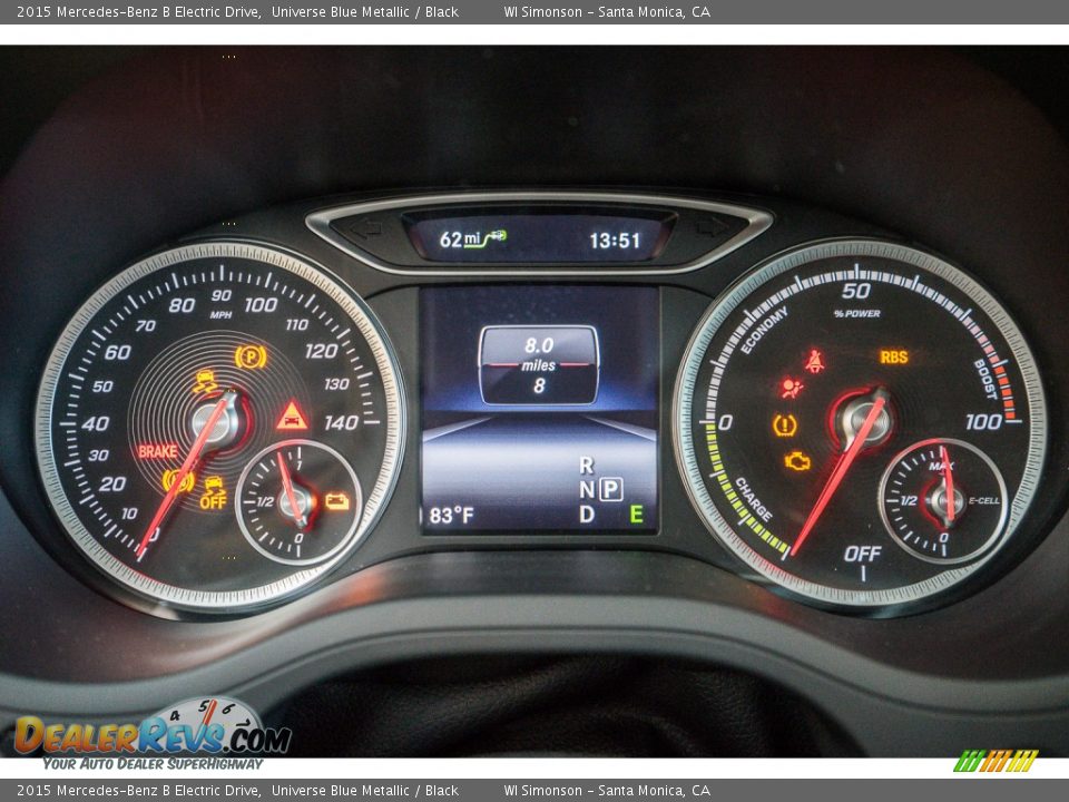 2015 Mercedes-Benz B Electric Drive Gauges Photo #8