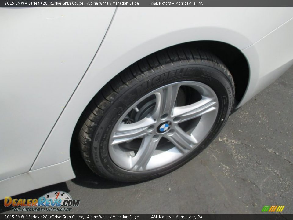 2015 BMW 4 Series 428i xDrive Gran Coupe Alpine White / Venetian Beige Photo #4