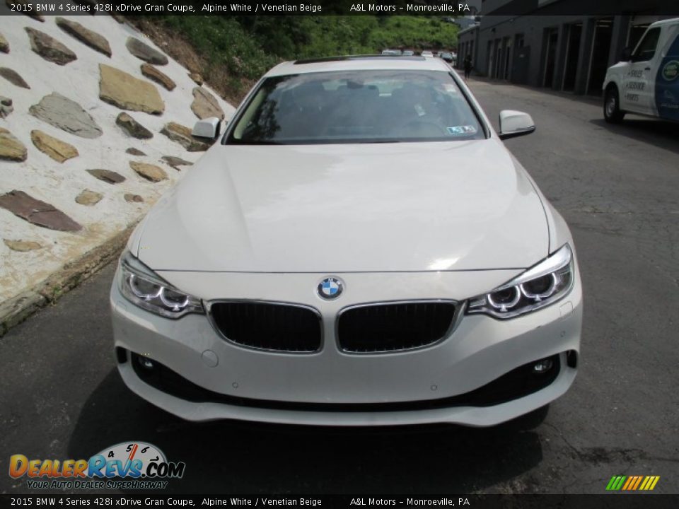 2015 BMW 4 Series 428i xDrive Gran Coupe Alpine White / Venetian Beige Photo #9