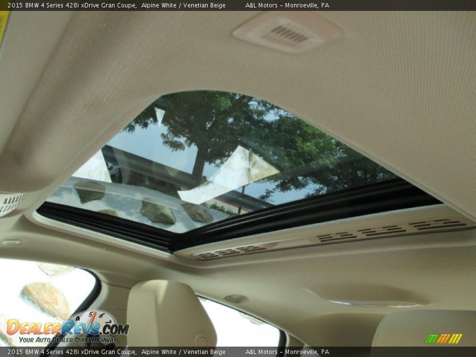 2015 BMW 4 Series 428i xDrive Gran Coupe Alpine White / Venetian Beige Photo #12