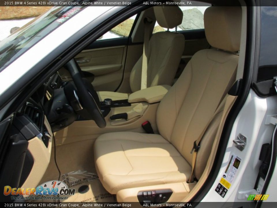 2015 BMW 4 Series 428i xDrive Gran Coupe Alpine White / Venetian Beige Photo #13