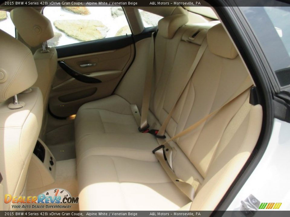 2015 BMW 4 Series 428i xDrive Gran Coupe Alpine White / Venetian Beige Photo #14