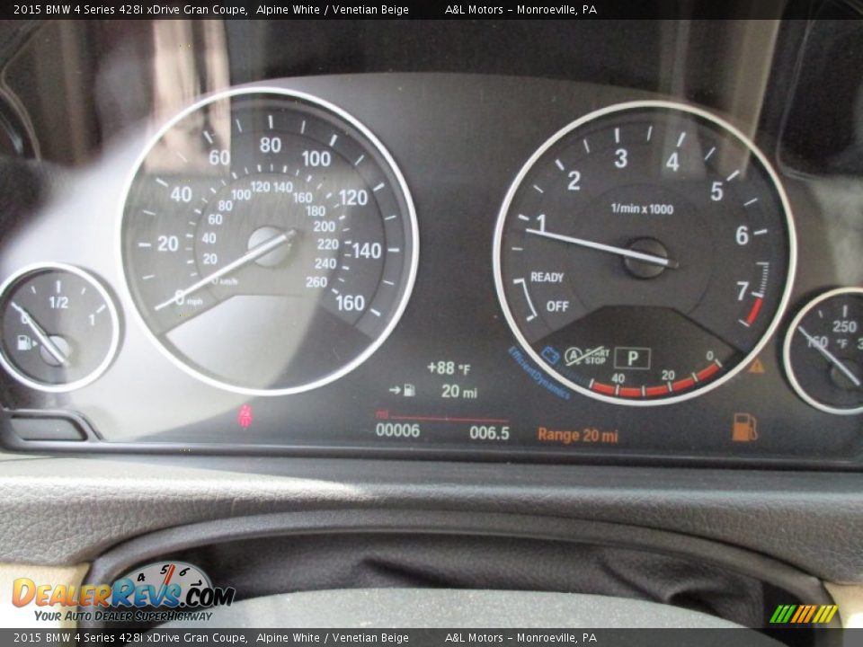 2015 BMW 4 Series 428i xDrive Gran Coupe Alpine White / Venetian Beige Photo #20