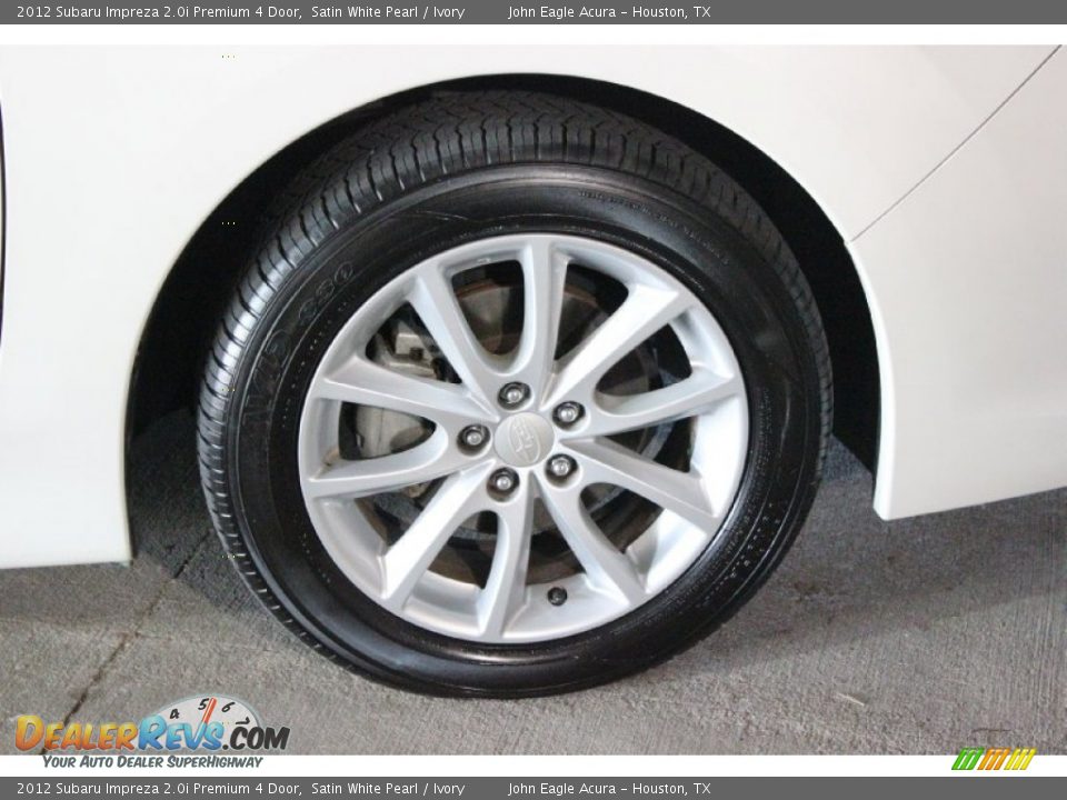 2012 Subaru Impreza 2.0i Premium 4 Door Satin White Pearl / Ivory Photo #10