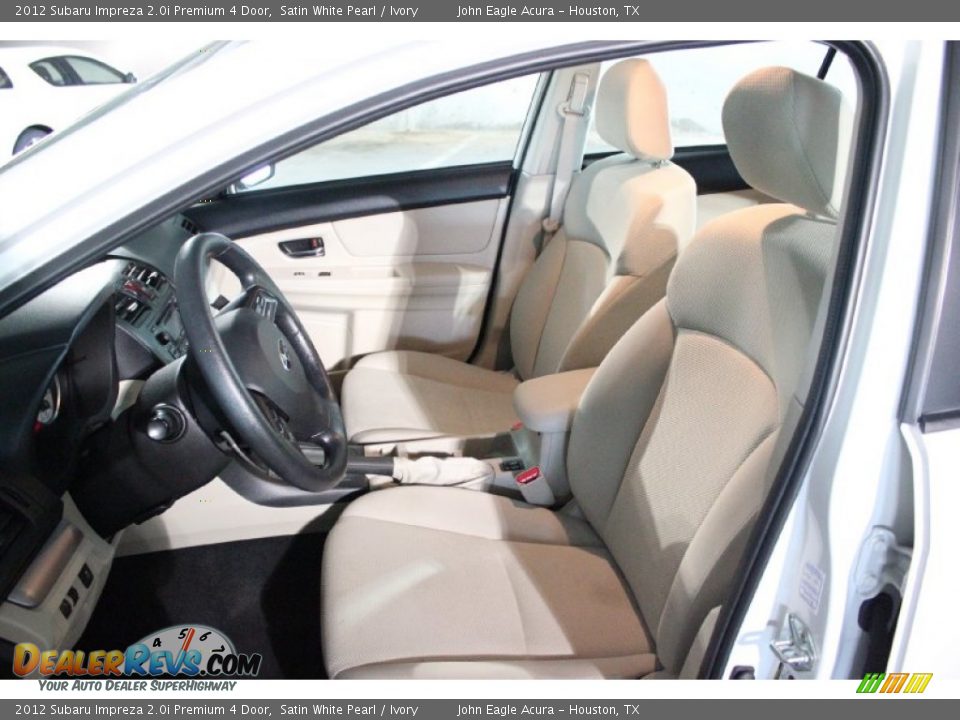 2012 Subaru Impreza 2.0i Premium 4 Door Satin White Pearl / Ivory Photo #12
