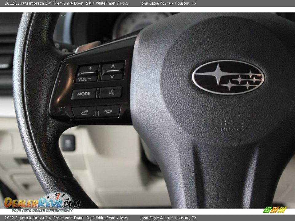 2012 Subaru Impreza 2.0i Premium 4 Door Satin White Pearl / Ivory Photo #30