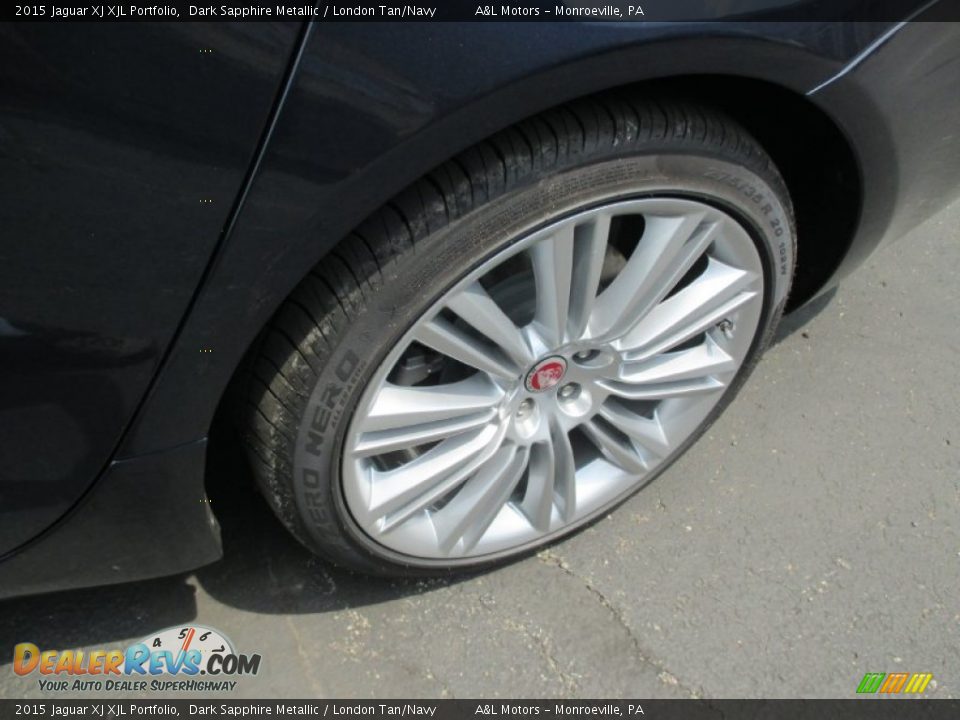 2015 Jaguar XJ XJL Portfolio Dark Sapphire Metallic / London Tan/Navy Photo #4