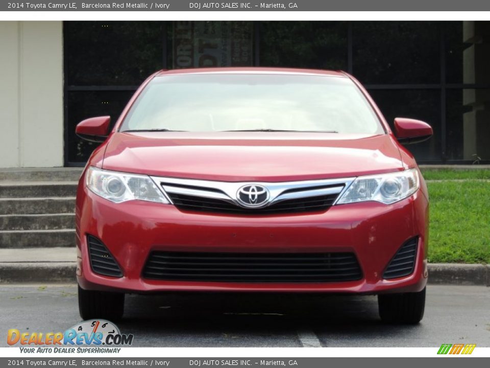 2014 Toyota Camry LE Barcelona Red Metallic / Ivory Photo #4