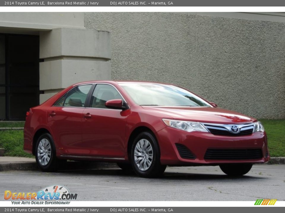 2014 Toyota Camry LE Barcelona Red Metallic / Ivory Photo #5