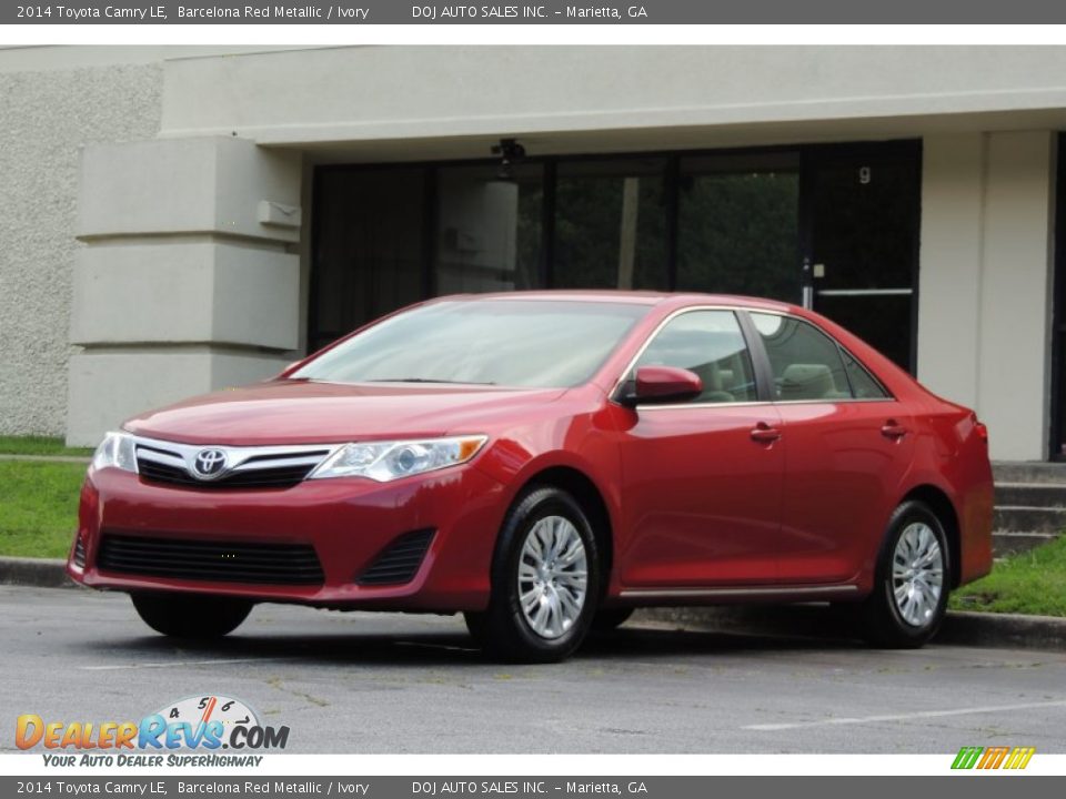 2014 Toyota Camry LE Barcelona Red Metallic / Ivory Photo #6