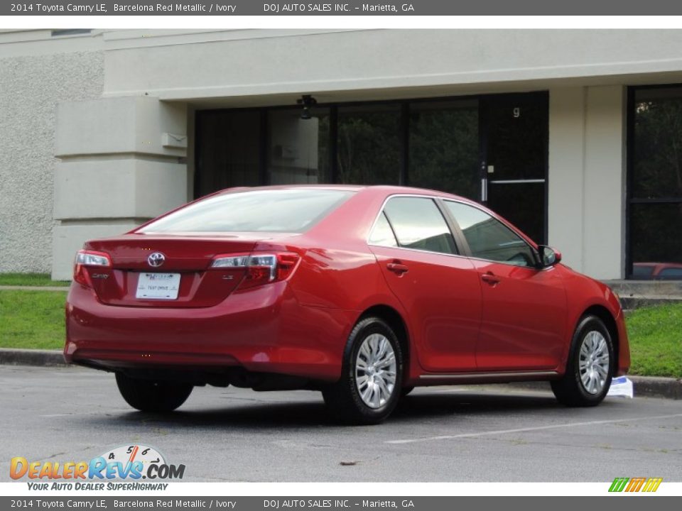 2014 Toyota Camry LE Barcelona Red Metallic / Ivory Photo #9