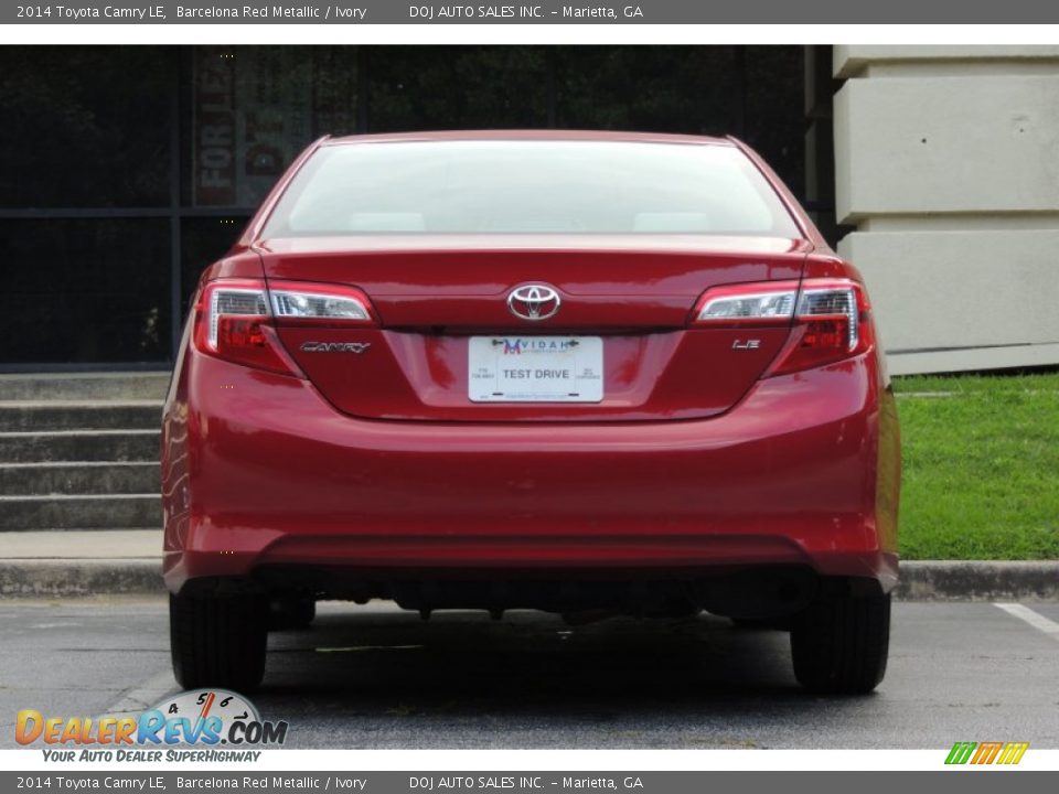 2014 Toyota Camry LE Barcelona Red Metallic / Ivory Photo #12