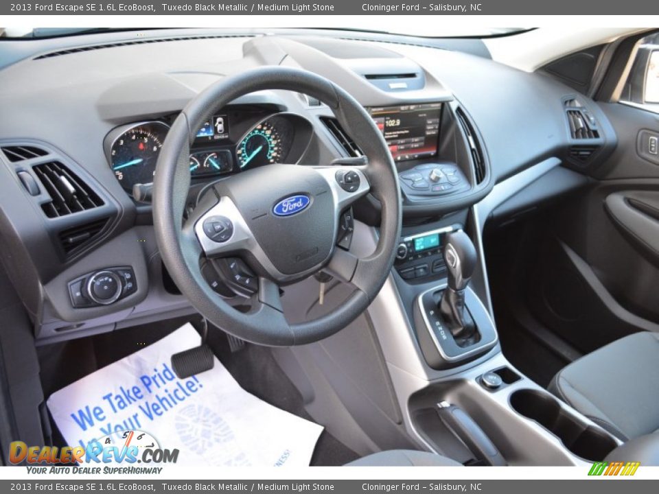 2013 Ford Escape SE 1.6L EcoBoost Tuxedo Black Metallic / Medium Light Stone Photo #11
