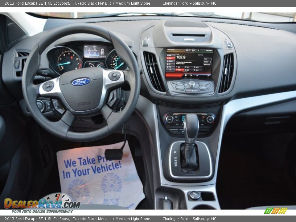 2013 Ford Escape SE 1.6L EcoBoost Tuxedo Black Metallic / Medium Light Stone Photo #12