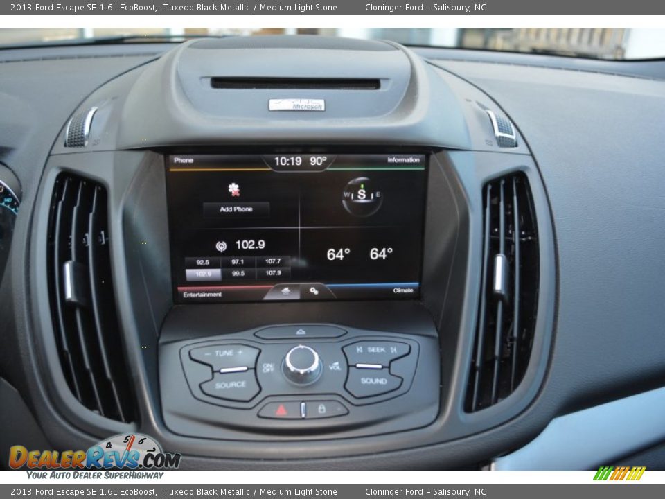 2013 Ford Escape SE 1.6L EcoBoost Tuxedo Black Metallic / Medium Light Stone Photo #18