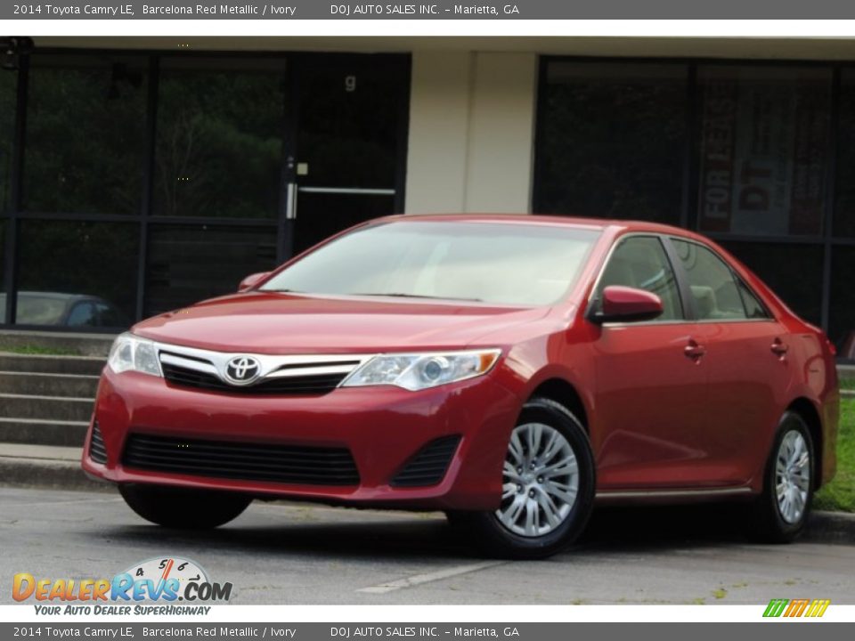 2014 Toyota Camry LE Barcelona Red Metallic / Ivory Photo #33