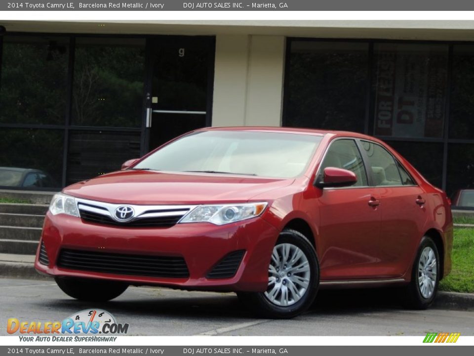 2014 Toyota Camry LE Barcelona Red Metallic / Ivory Photo #34