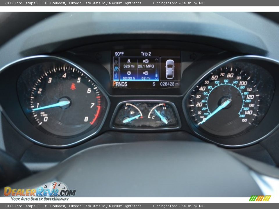 2013 Ford Escape SE 1.6L EcoBoost Tuxedo Black Metallic / Medium Light Stone Photo #27