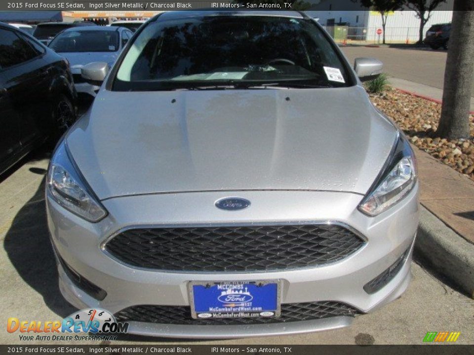 2015 Ford Focus SE Sedan Ingot Silver Metallic / Charcoal Black Photo #6