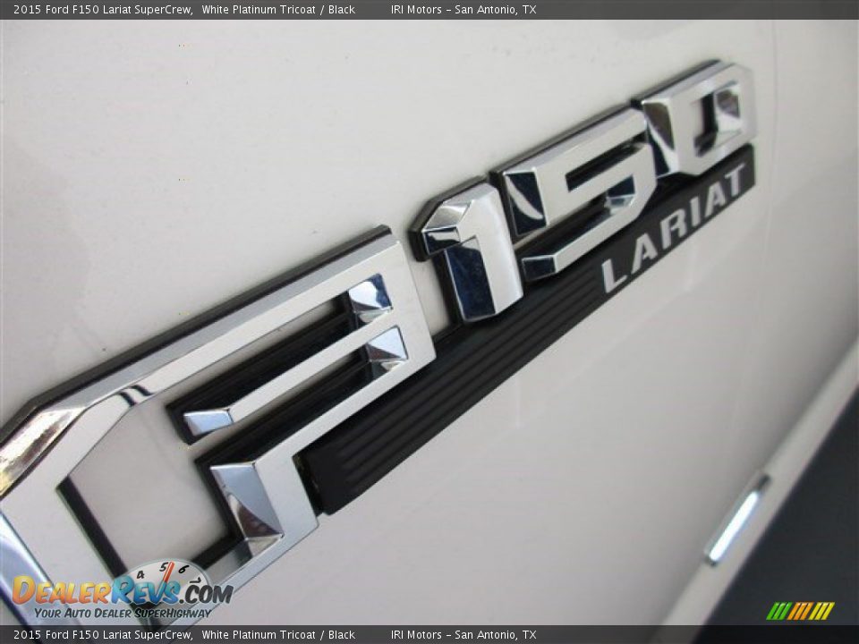 2015 Ford F150 Lariat SuperCrew White Platinum Tricoat / Black Photo #4