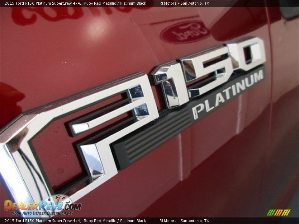 2015 Ford F150 Platinum SuperCrew 4x4 Ruby Red Metallic / Platinum Black Photo #4
