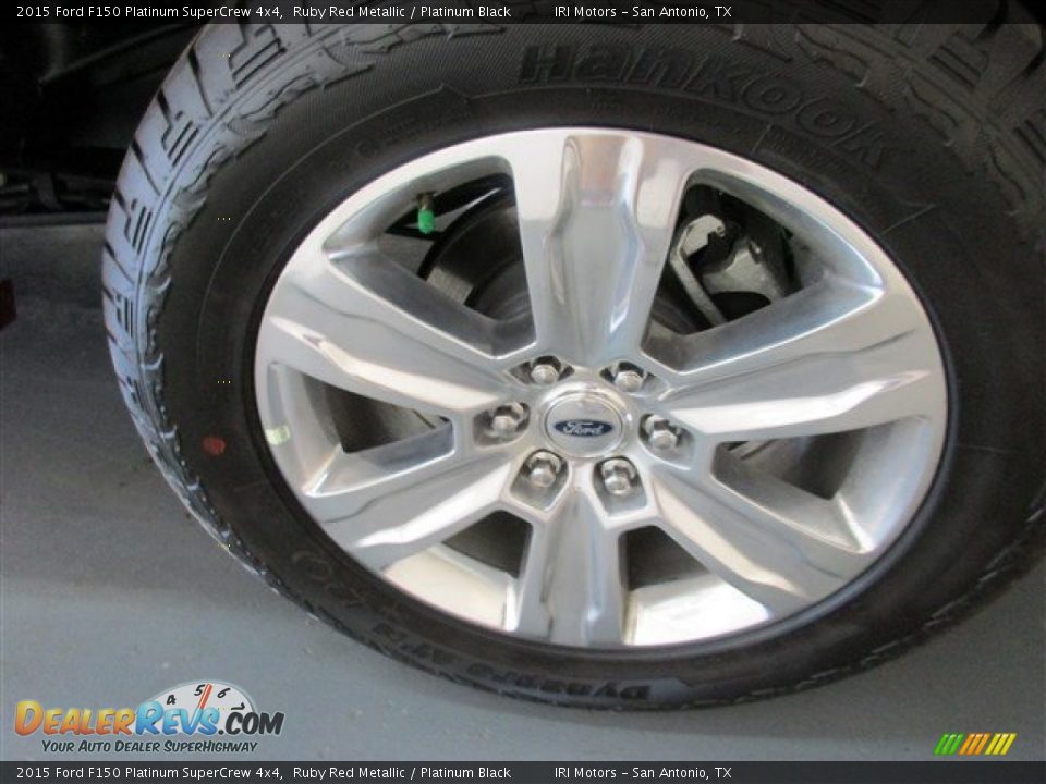 2015 Ford F150 Platinum SuperCrew 4x4 Ruby Red Metallic / Platinum Black Photo #5