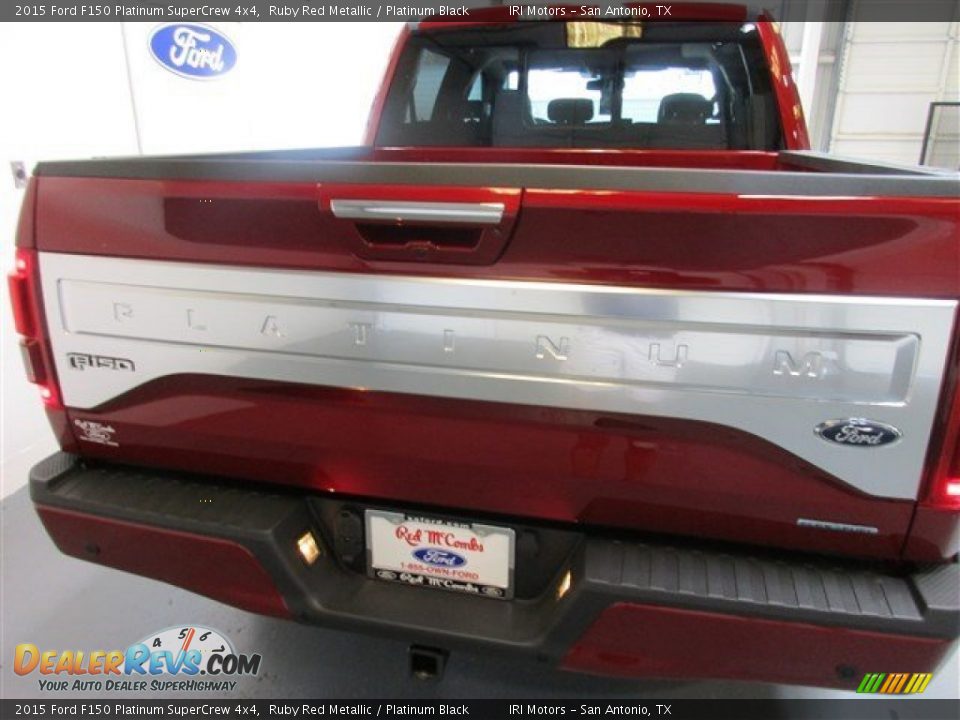 2015 Ford F150 Platinum SuperCrew 4x4 Ruby Red Metallic / Platinum Black Photo #6