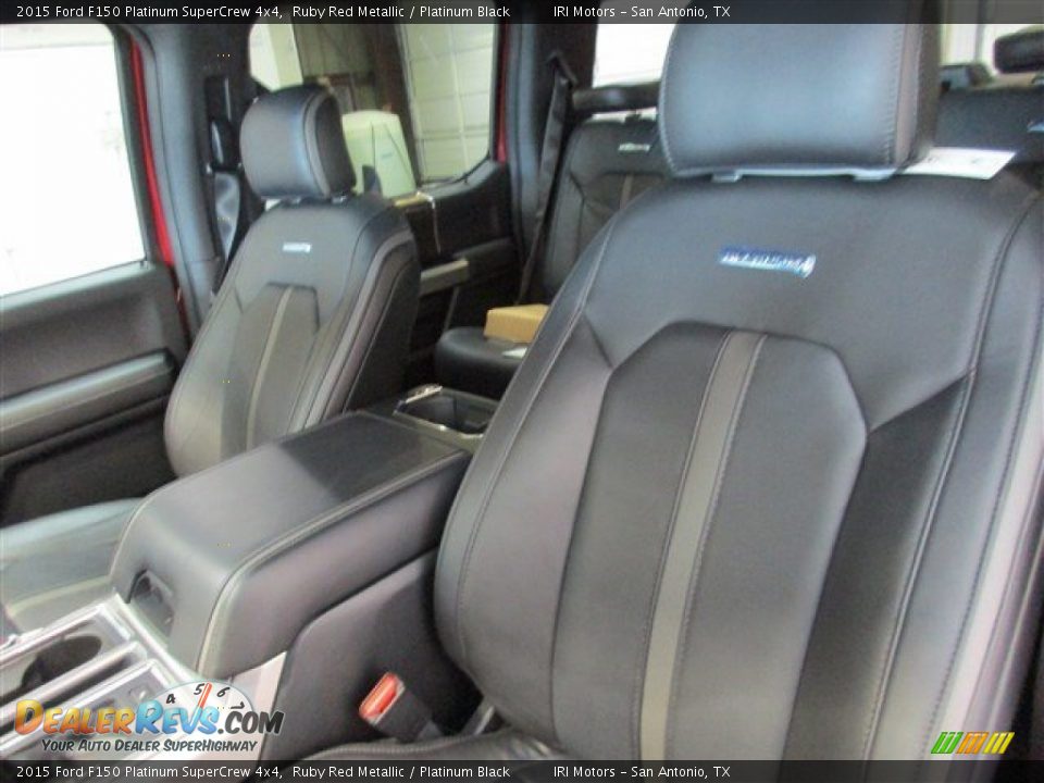 2015 Ford F150 Platinum SuperCrew 4x4 Ruby Red Metallic / Platinum Black Photo #10