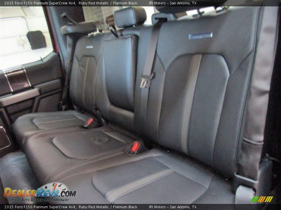 2015 Ford F150 Platinum SuperCrew 4x4 Ruby Red Metallic / Platinum Black Photo #12