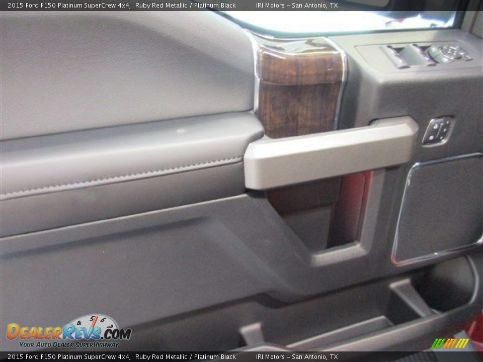 2015 Ford F150 Platinum SuperCrew 4x4 Ruby Red Metallic / Platinum Black Photo #15