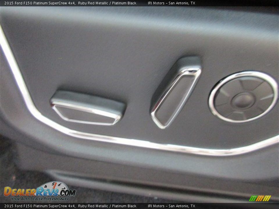 2015 Ford F150 Platinum SuperCrew 4x4 Ruby Red Metallic / Platinum Black Photo #16