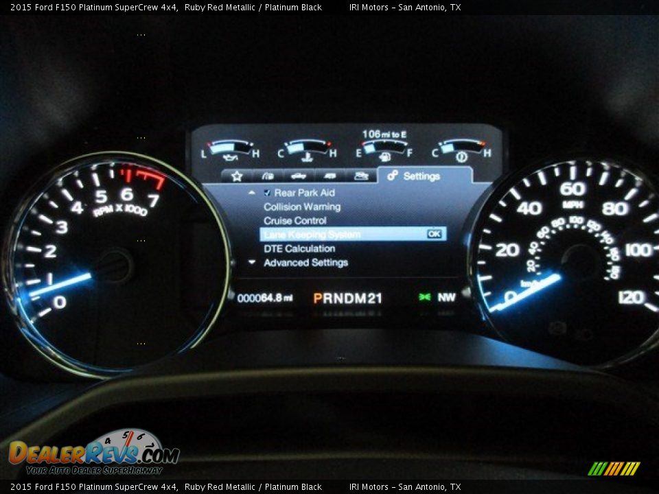 2015 Ford F150 Platinum SuperCrew 4x4 Ruby Red Metallic / Platinum Black Photo #22