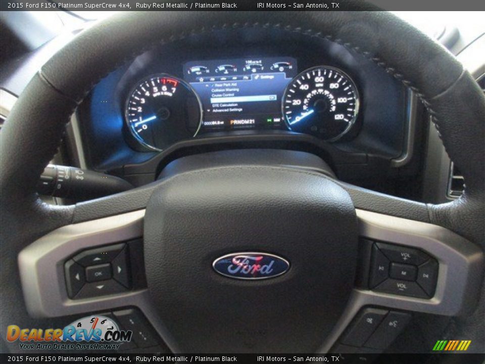 2015 Ford F150 Platinum SuperCrew 4x4 Ruby Red Metallic / Platinum Black Photo #23