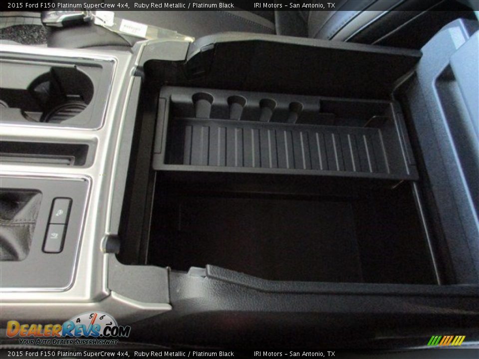 2015 Ford F150 Platinum SuperCrew 4x4 Ruby Red Metallic / Platinum Black Photo #25