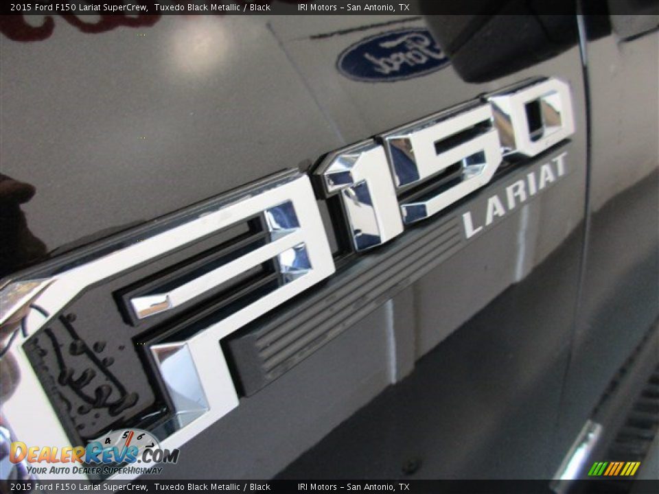 2015 Ford F150 Lariat SuperCrew Tuxedo Black Metallic / Black Photo #4