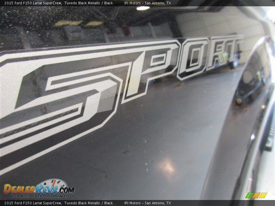 2015 Ford F150 Lariat SuperCrew Tuxedo Black Metallic / Black Photo #9