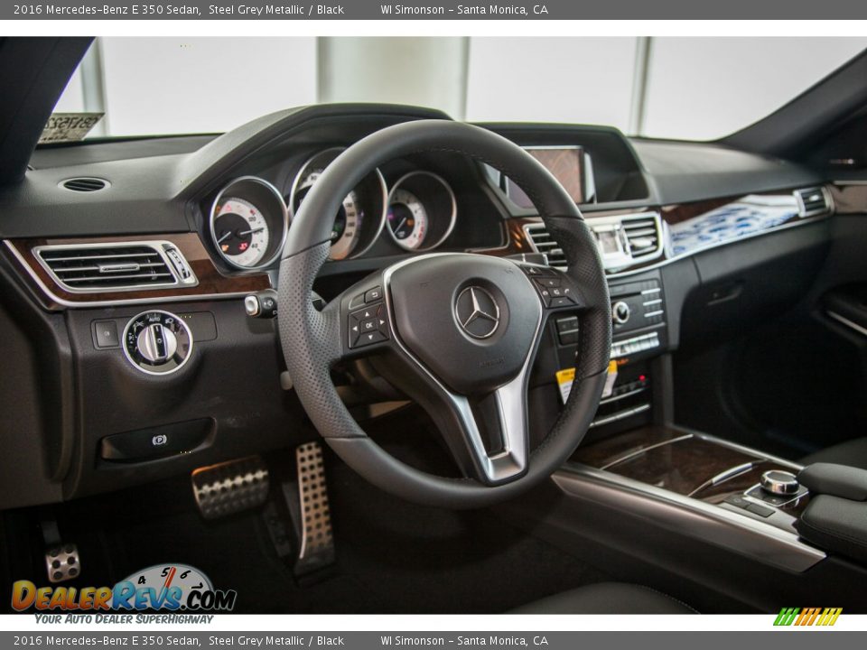 2016 Mercedes-Benz E 350 Sedan Steel Grey Metallic / Black Photo #6