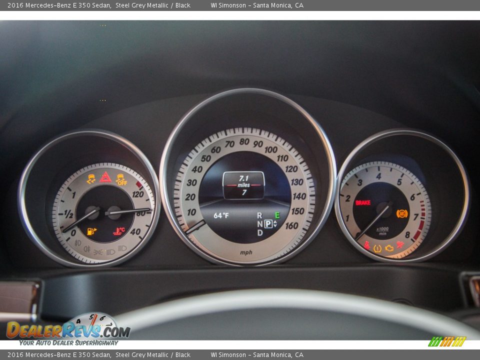 2016 Mercedes-Benz E 350 Sedan Steel Grey Metallic / Black Photo #7