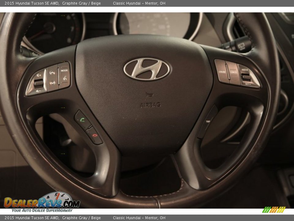 2015 Hyundai Tucson SE AWD Graphite Gray / Beige Photo #6