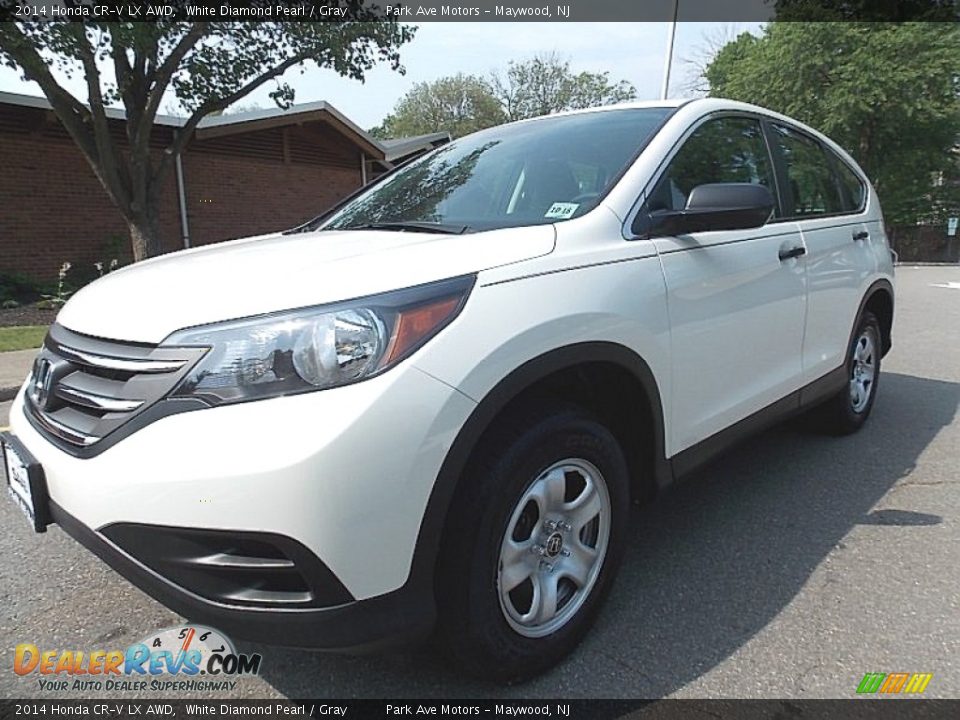 2014 Honda CR-V LX AWD White Diamond Pearl / Gray Photo #1