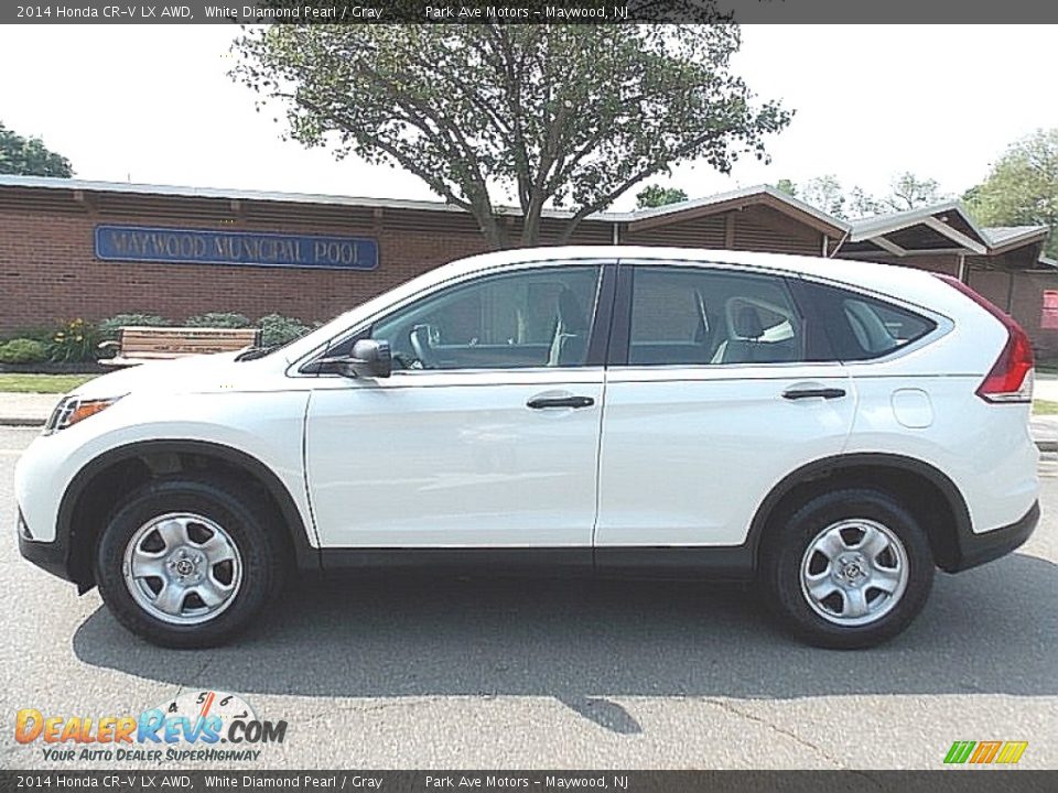 2014 Honda CR-V LX AWD White Diamond Pearl / Gray Photo #2