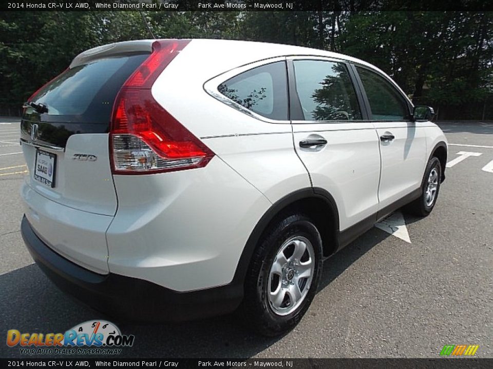2014 Honda CR-V LX AWD White Diamond Pearl / Gray Photo #5
